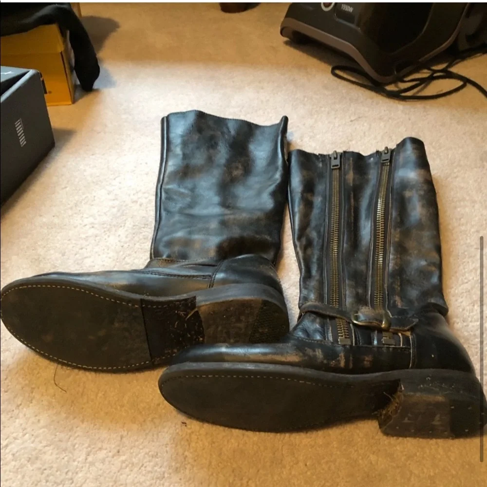 Badass Bed Stu Tango Boots Distressed Black 8.5 - Picture 6 of 9